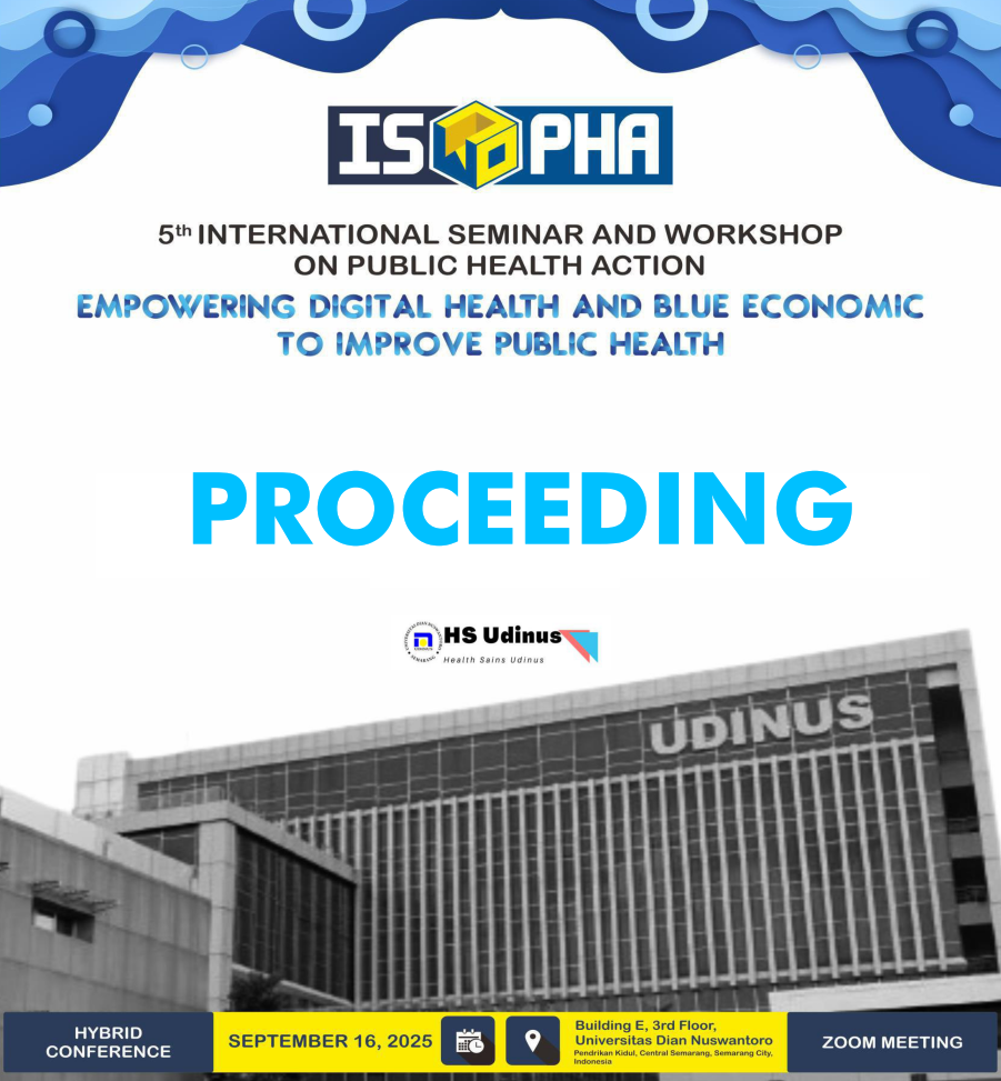 					View Vol. 1 No. 1 (2025): Proceeding - International Seminar and Workshop on Public Health Action (ISWOPHA)
				